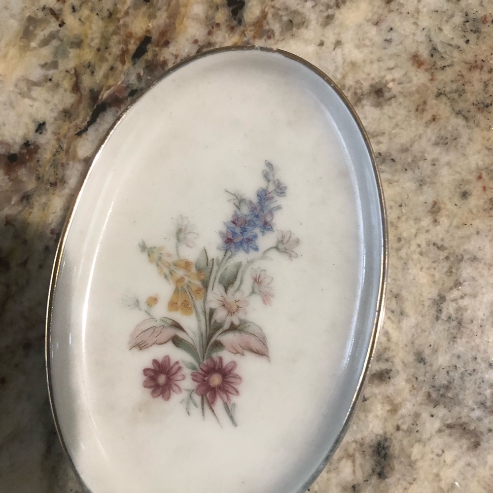 Hutschenreuther Hohenberg Porcelain Dish - White with Gold Trim